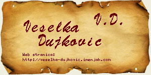 Veselka Dujković vizit kartica